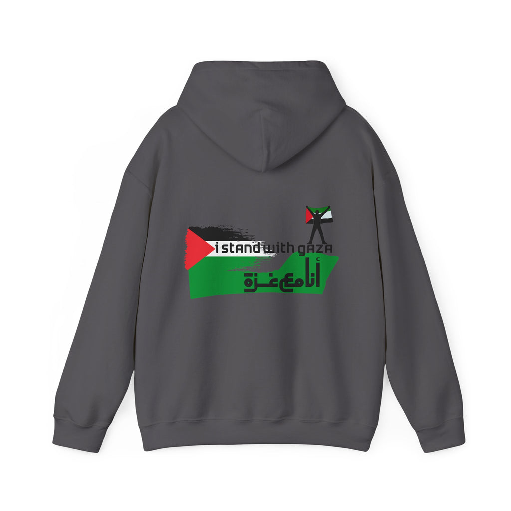 I Stand With Gaza Hoodie — Palestine Flag Solidarity Sweatshirt