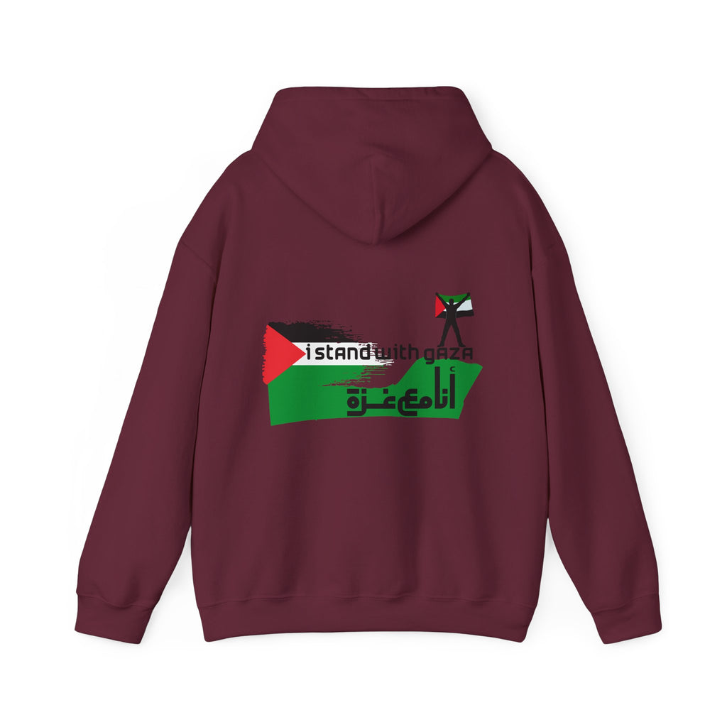 I Stand With Gaza Hoodie — Palestine Flag Solidarity Sweatshirt