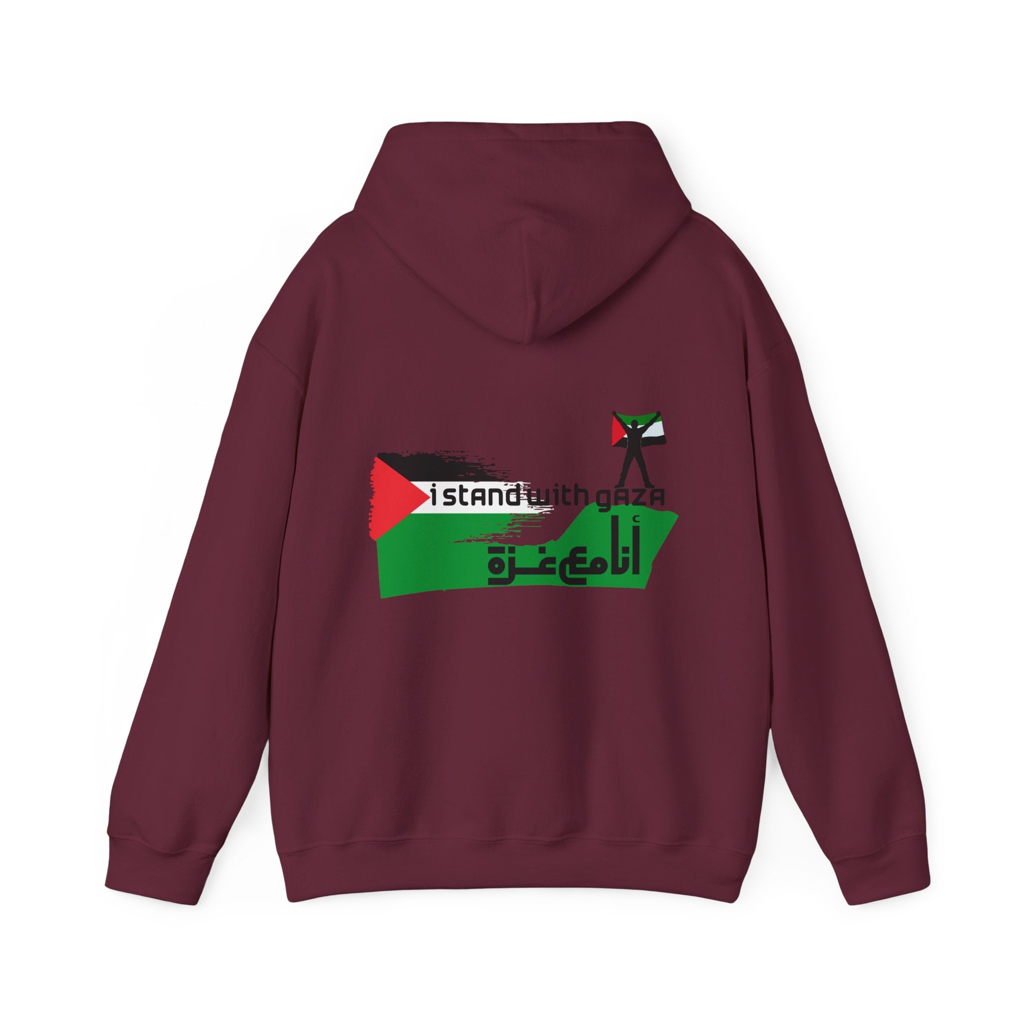 I Stand With Gaza Hoodie — Palestine Flag Solidarity Sweatshirt