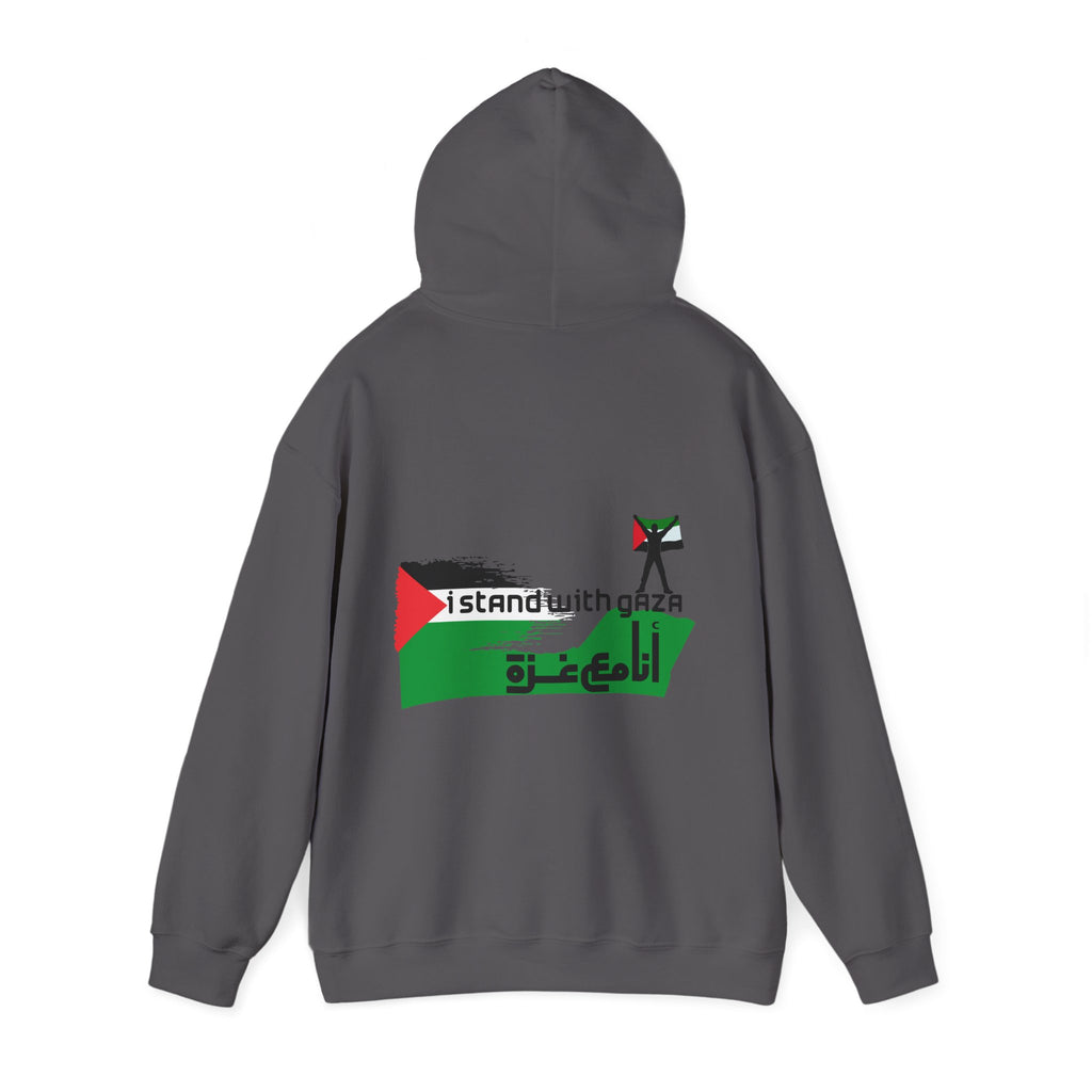 I Stand With Gaza Hoodie — Palestine Flag Solidarity Sweatshirt