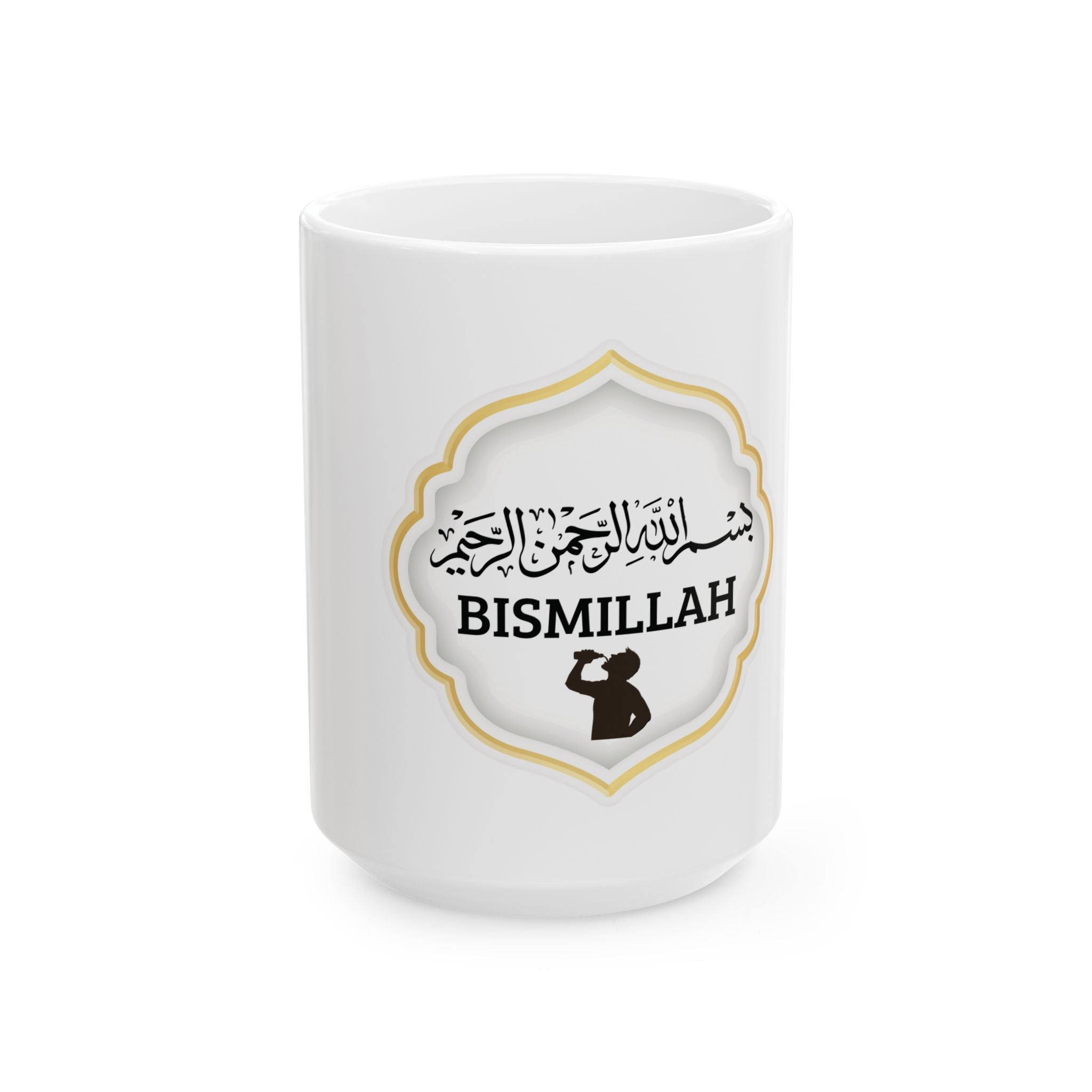 Bismillah Ceramic Mug — Islamic Calligraphy Coffee Tea Cup (11oz & 15oz)