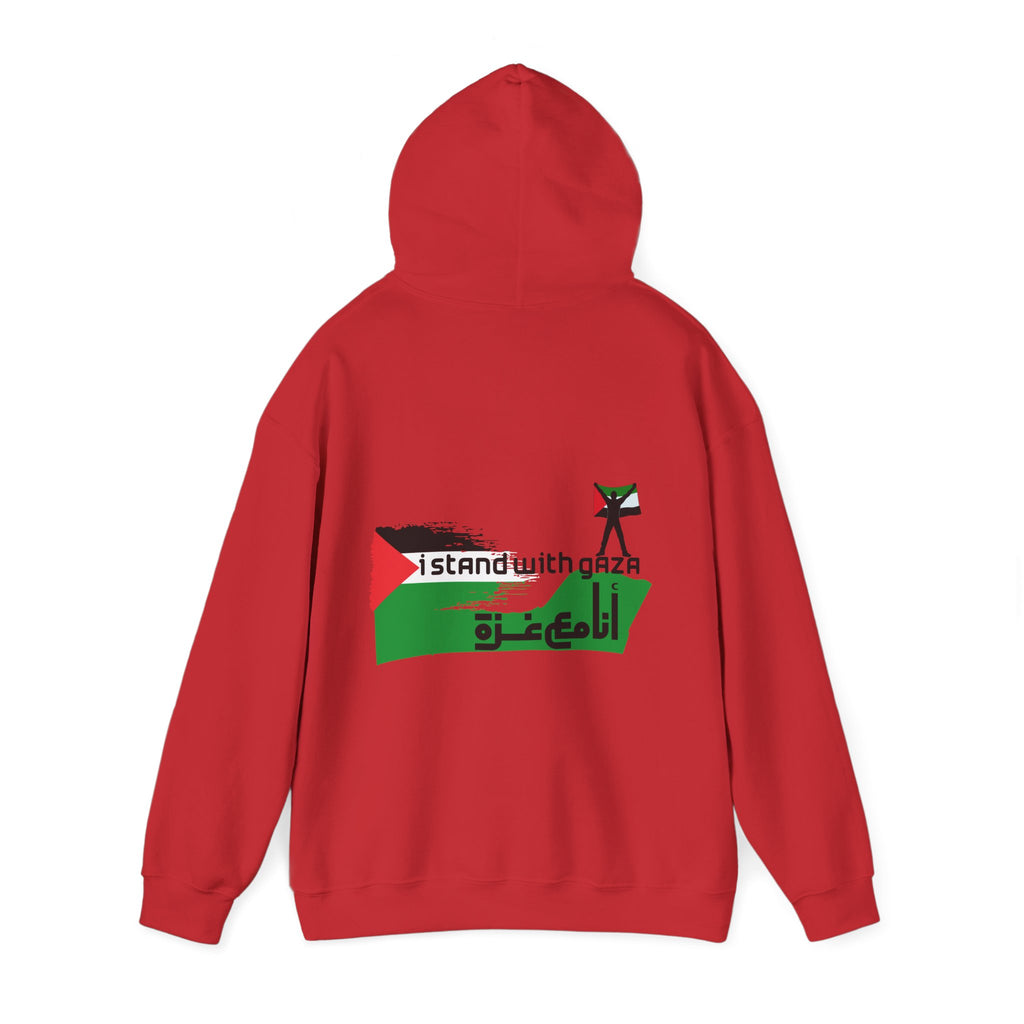 I Stand With Gaza Hoodie — Palestine Flag Solidarity Sweatshirt