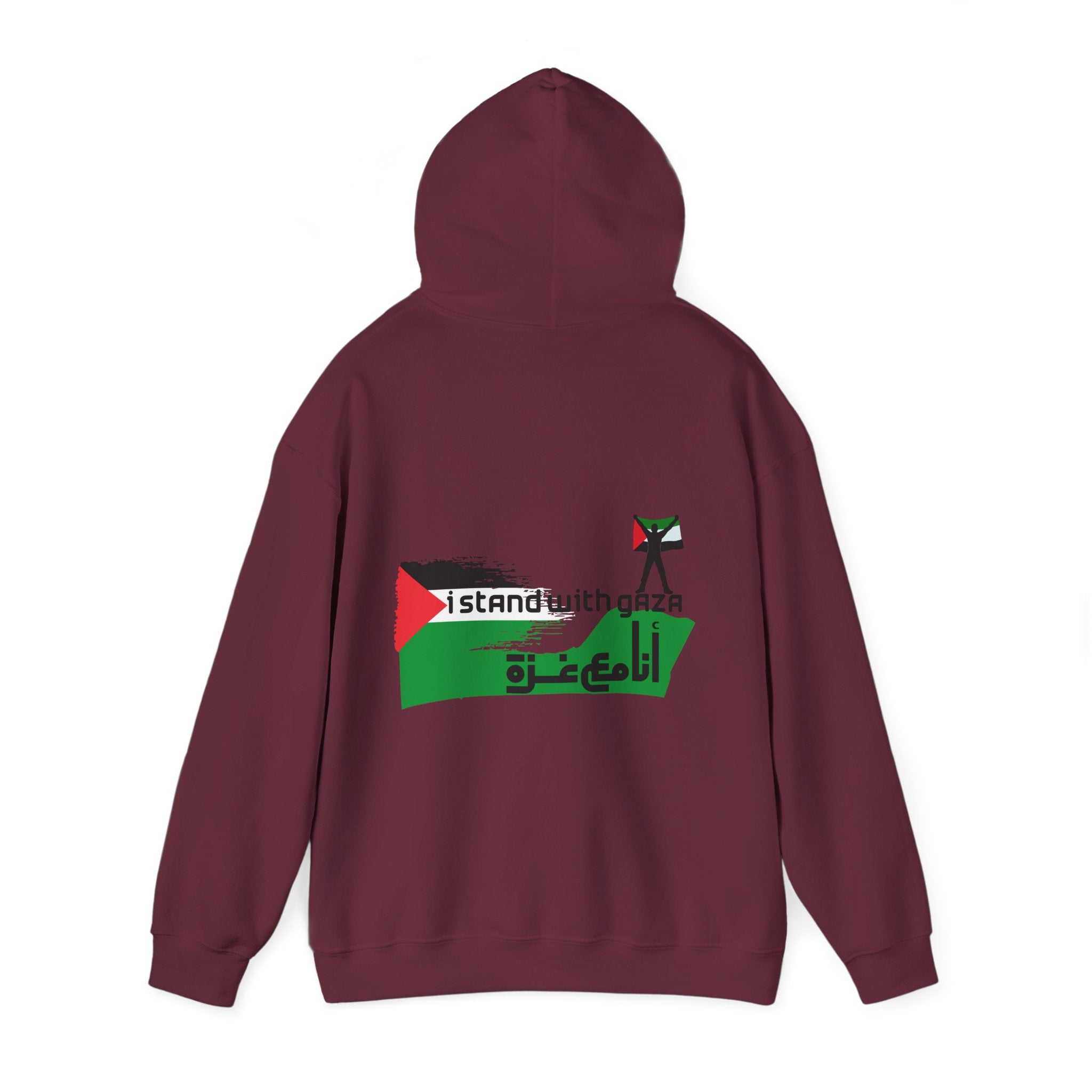 I Stand With Gaza Hoodie — Palestine Flag Solidarity Sweatshirt