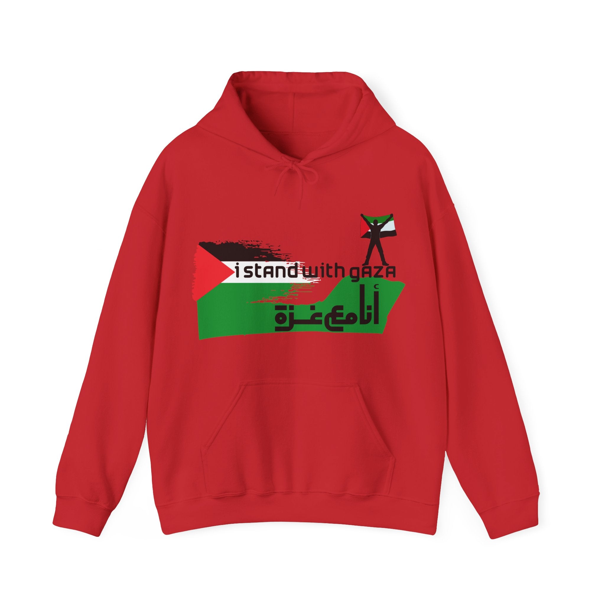 I Stand With Gaza Hoodie — Palestine Flag Solidarity Sweatshirt