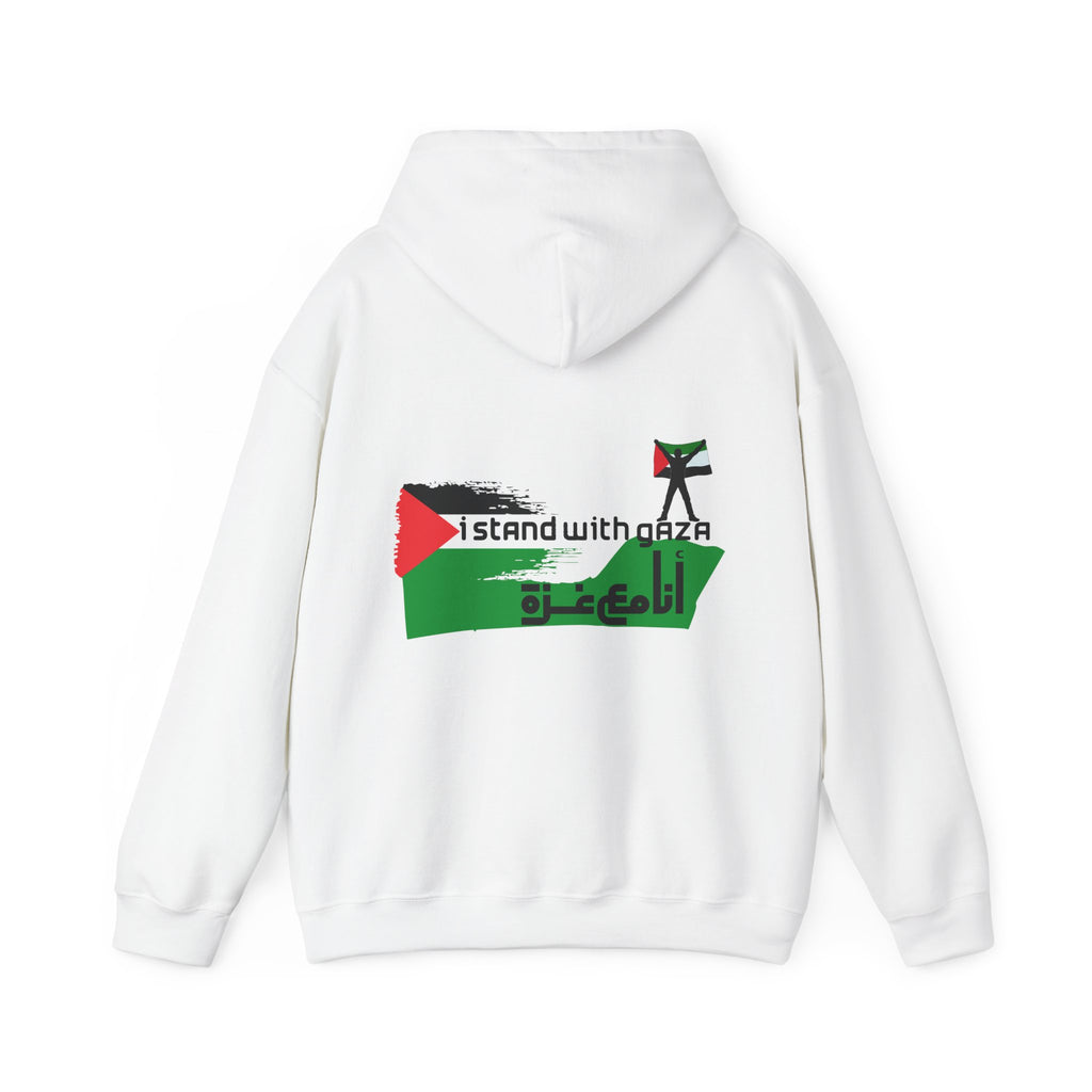 I Stand With Gaza Hoodie — Palestine Flag Solidarity Sweatshirt