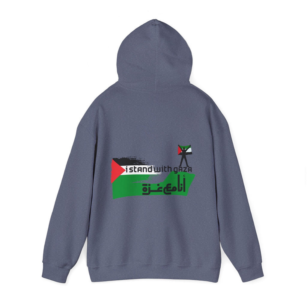 I Stand With Gaza Hoodie — Palestine Flag Solidarity Sweatshirt